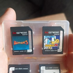 Nokia N-Gage Game Lot * 4 Carts * Travel Case * Sonic* Rayman 3 * Moto Gp