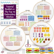Classic Embroidery Stitches Practice Kit Embroidery Kit for Beginners Beginner
