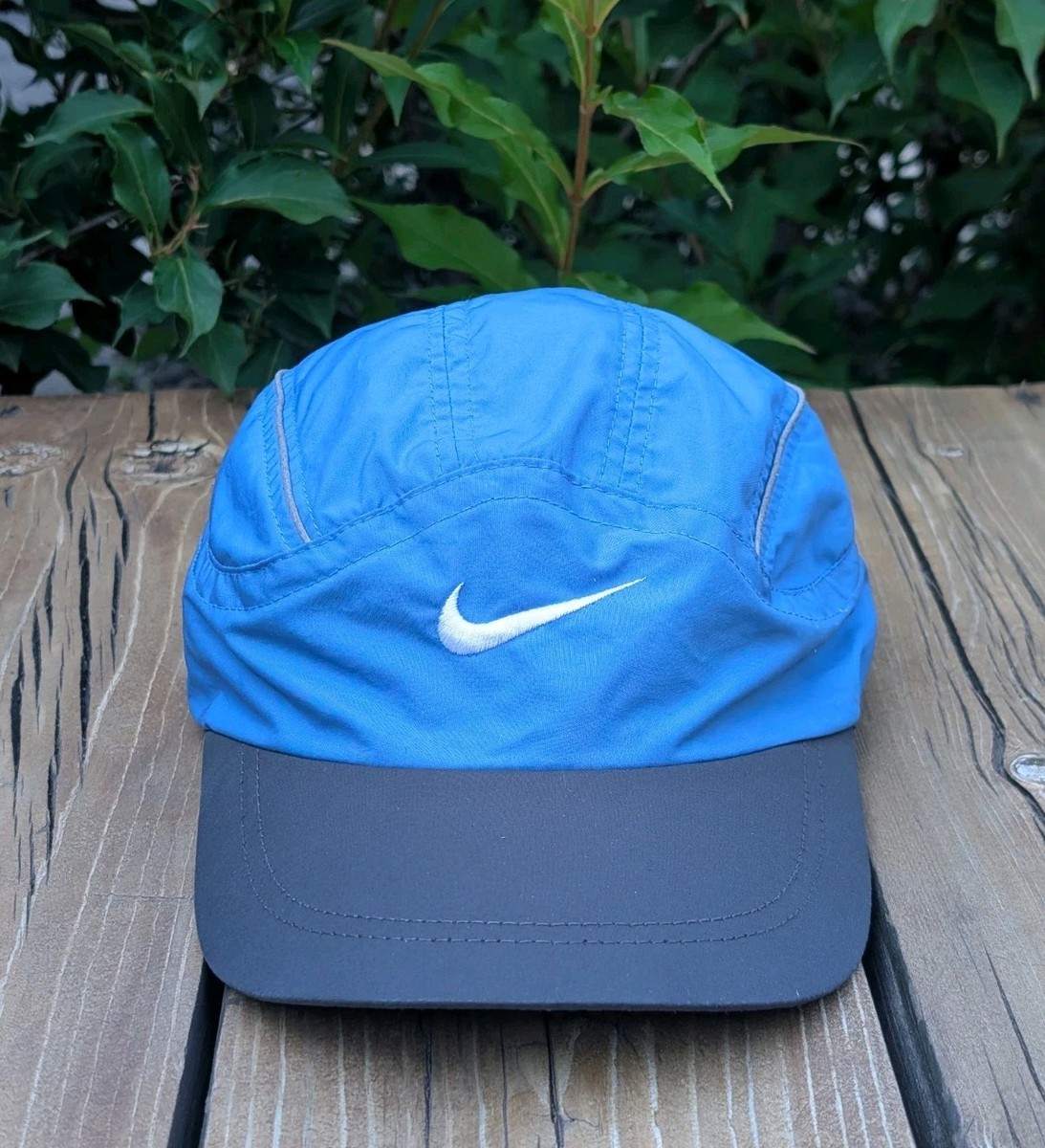 Vintage Nike Hat Cap Mens Blue Strap Back Panel Swoosh Running Tennis  NIKE-FIT