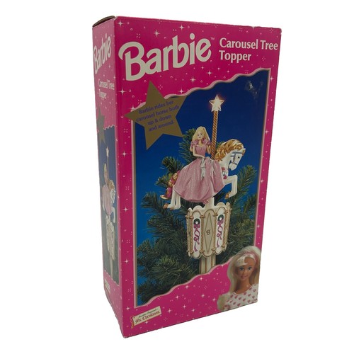 Barbie Carousel In Motion Christmas Tree Topper Mr. Christmas Tested 1997