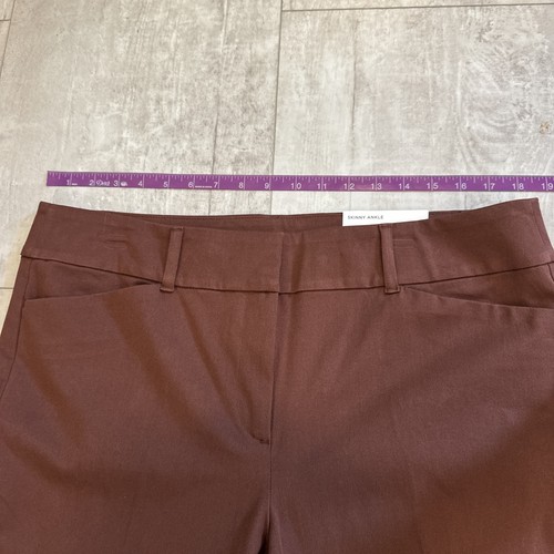 NWT LOFT Brown Skinny Ankle Dress Pant Fall Work Mid Rise Sz 14 - Picture 3 of 10