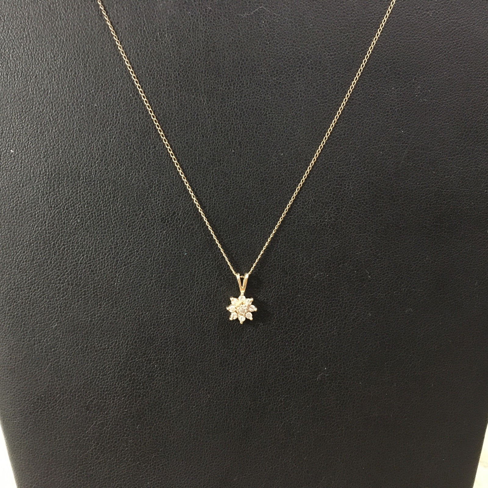 14K Solid Yellow Gold 1.9 - Solid Necklace With S… - image 1