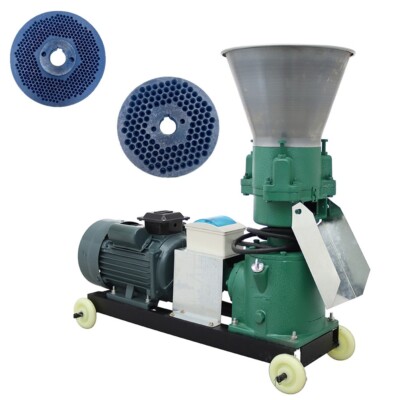 220V 2MM&5MM Feed Pellet Mill Machine 3 Rollers Feed Pelletizer 200kg/h 4.5KW