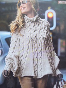 cable knit swing sweater