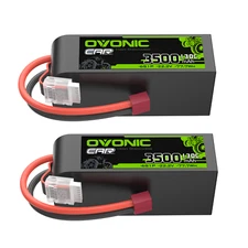 2x OVONIC 22.2V 130C 6S 3500mAh Lipo Battery T For RC Car Tuck Boat EDF jet Heli