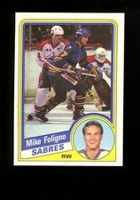 1984 Topps #16 Mike Foligno Buffalo Sabres Sharp Pack Fresh!
