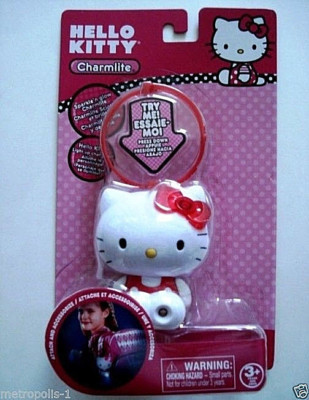 SANRIO HELLO KITTY SPARKLE 'N GLOW CHARMLITE ACCESSORY,LIGHT UP TOY,CLIP ON,NEW