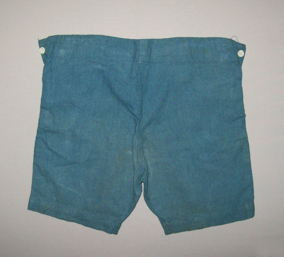 Pantalones Cortos Antiguos De Colección Años 20 Niños Pequeños Azul Algodón Muy Bonitos Foto 2 de 4