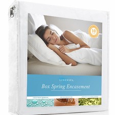 Zippered Box Spring Protector Bed Bug Water Proof Mattress Encasement Cover New