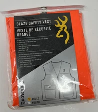 Browning Safety Vest Blaze Orange Size Large Hunting