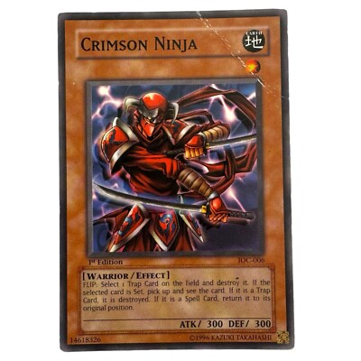 Yugioh CCG Collectable 1996 Konami 1st Edition Crimson Ninja