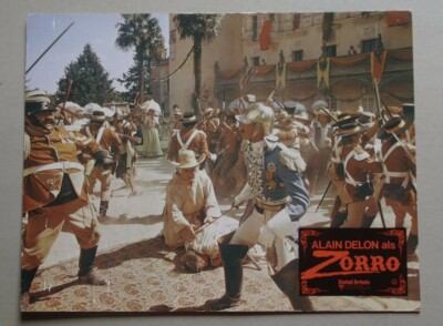 Q336 Aushangfoto -  ZORRO 1975 Alain Delon / Stanley Baker #1