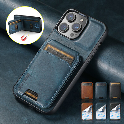 #ad HOT For iPhone 15 Pro 14 13 Plus 12 2in1 Leather Case Card Slot Wallet Stand $5.53