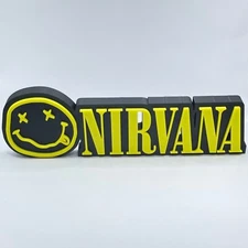 Nirvana self standing sign logo display POP 3D music Shelf / Desk Art