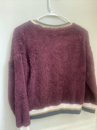 Matilda Jane 435 Plum Fuzzy Sweater Girls 12 - Picture 5 of 6