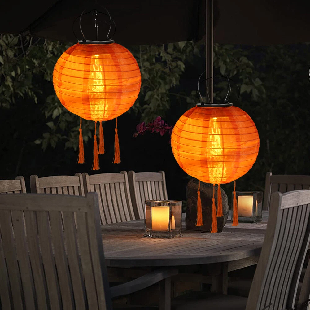 Orange outdoor lantern deals
