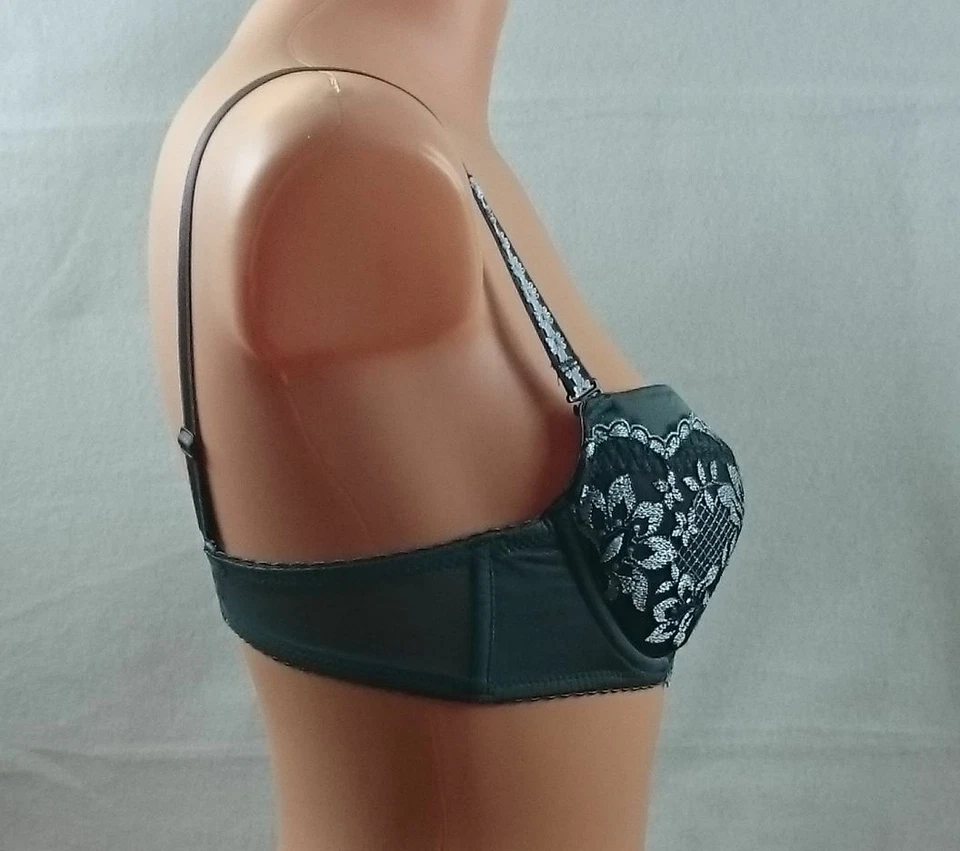 Kris Line Push-Up-BH mit Stickerei, grün, Cups A-C, E, Größe: 70-75 (C133) - Bild 2 von 3