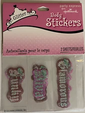 HALLMARK GLAMOROUS DIVA FUNKY KIDS BIRTHDAY PARTY BODY STICKERS
