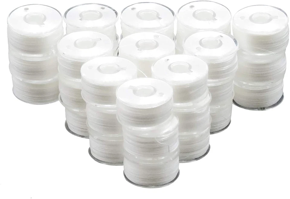 144 White Pre-wound L-Style Plastic Bobbins for Embroidery Machines (SA155) Size - Image 2 of 2