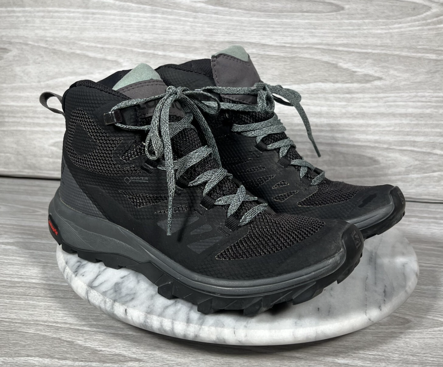 Scarpe da trekking Salomon OUTline Mid Gore Tex donna 6 nere outdoor trail atletica