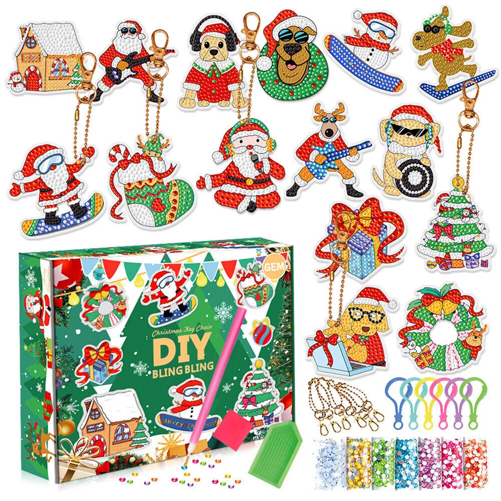 24Days Christmas Diamond Painting Advent Calendar 2024 Countdown Blind Box  Xmas | eBay