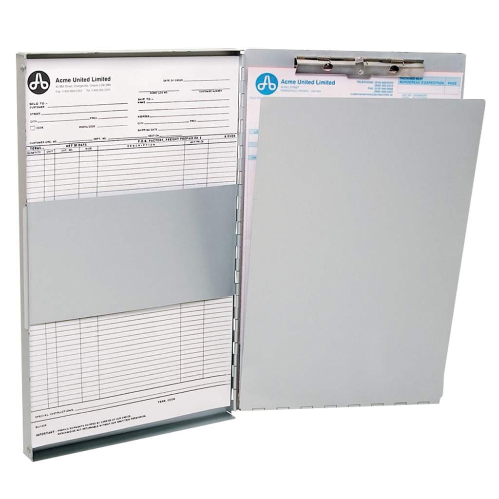 Westcott E-17004 00 Aluminium form holder box, A4, internal clipboard, laterally