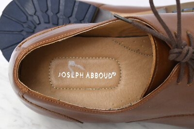 JOSEPH ABBOUD Thorton Plain Toe Tan Leather Dress Oxfords  display picture 1