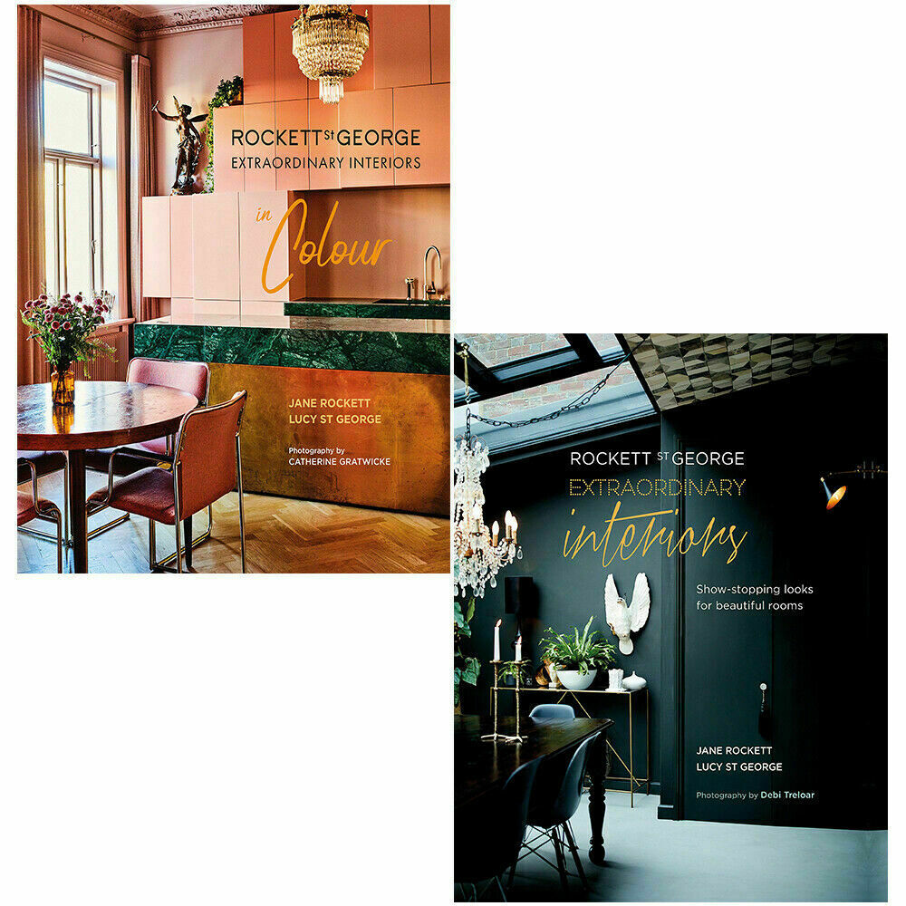 Jane Rockett & Lucy St George Extraordinary Interiors 2 Books Collection Set NEW