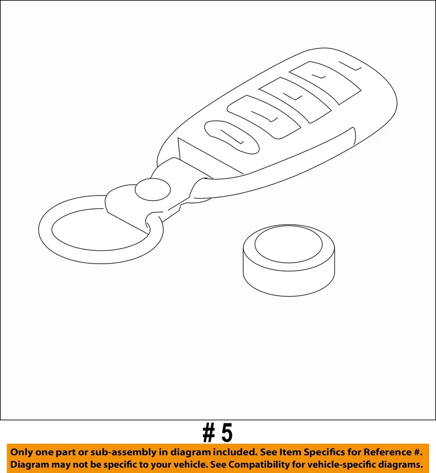 Transmissor remoto KIA OEM 2009 Borrego chave de entrada sem chave 954302J200 - Imagem 2 de 2