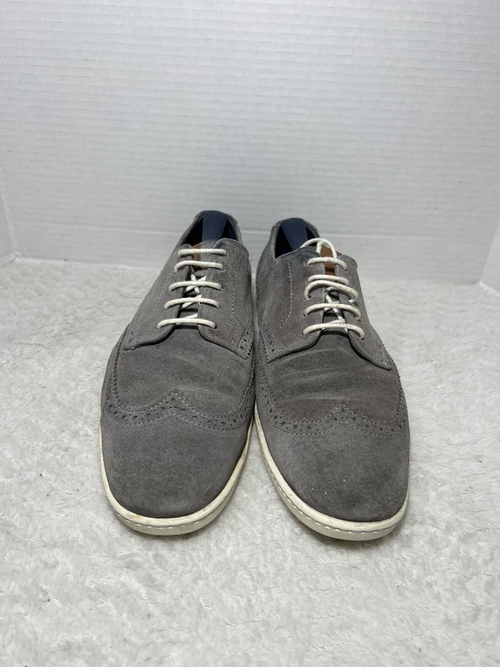 Fred Perry Men’s Gray suede Lace Up Oxford Dress Shoes Size 10 EUC - Image 2 of 4