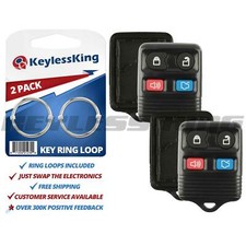 2 New Replacement Keyless Remote Key Fob Clicker Shell Case Housing Fix Button
