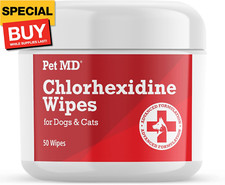 Topical Wipes for Cleansing - with Aloe for Cats and Dogs - 50 Count