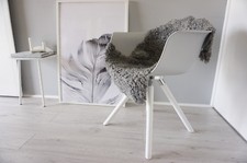 Genuine Swedish Gotland Sheepskin Rug - Curly Silver Grey Ash Wool - SG 181 us