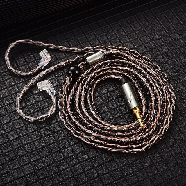 QKZ T1 8 Core TC Silver Plated Hifi Earphone Cable 3.5mm! FAST