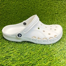 Crocs Baya Clog Mens Size 8 White Beach Walking Outdoor Slip On Sandals Shoes