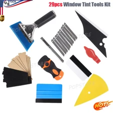 29PCs Car Window Tint Kits Wrapping Vinyl Tools Squeegee Scraper Applicator Kit