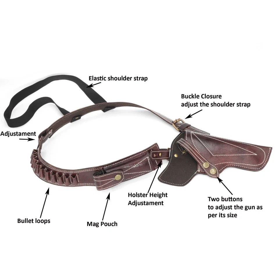 Cowhide Leather Vertical Concealed Holster Right Handers Universal Size - Image 2 of 4