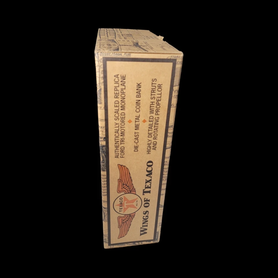 Ertl Wings of Texaco 1927 Ford Tri-Motored Mono Airplane Model Bank 7th Grey - Image 4 of 4