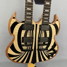Zakk Wylde SG Electric Guitar Double Neck 12+6 String HH Pickups Fixed Bridge