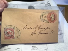 Wells Fargo Pony Express 1862-64 GENUINE 143L9, U5 entire.BUT Bogus Cancel