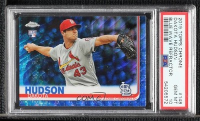 2019 Chrome Blue Wave Refractor 64/75 Dakota Hudson PSA 10 GEM MT Rookie RC n0c