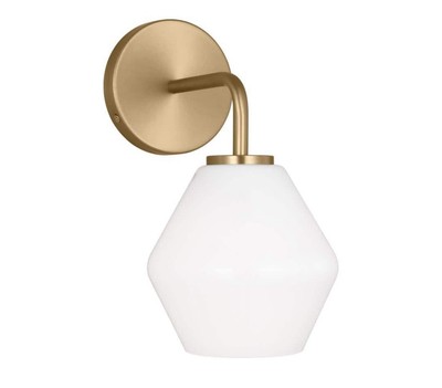 Generation Lighting Jett 6 in. 1-Light Satin Brass Bathroom Light