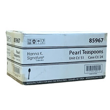 Bulk Disposable Plastic Pearl Heavyweight Tea Spoons For Restaurants,Delis,Event