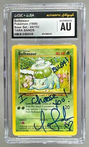5022 Tara Sands 1999 Pokemon #44 Bulbasaur VA on Card CGC AUTH