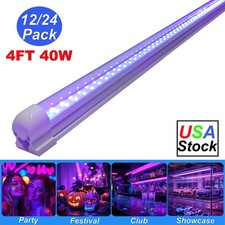 12/24Pack 40W UV Black Light Bar UV LED Stage Blacklight Party DJ Club Halloween