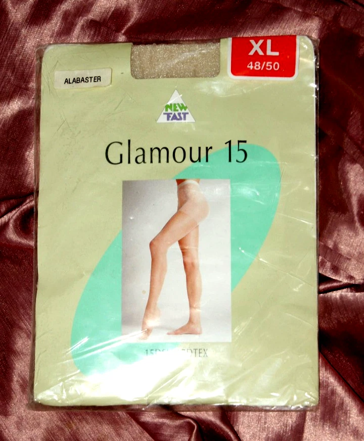 SCHIMMER Feinstrumpfhose * Strumpfhose SHINY Alabaster GLAMOUR 15 Gr. 48/50 - Bild 2 von 3