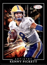Tarjeta de fútbol americano de novato Kenny Pickett Pittsburgh 2022 Artistry SAGE RC QB #57 NFL