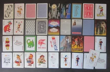(37) SINGLE PLAYING CARDS-ALL JOKERS For single card swap Pirates Dinosaurs +