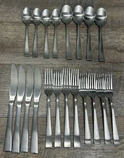 Cambridge Dylan Stainless Steel Flatware Set 20 Pieces Sliverware Fork Spoon