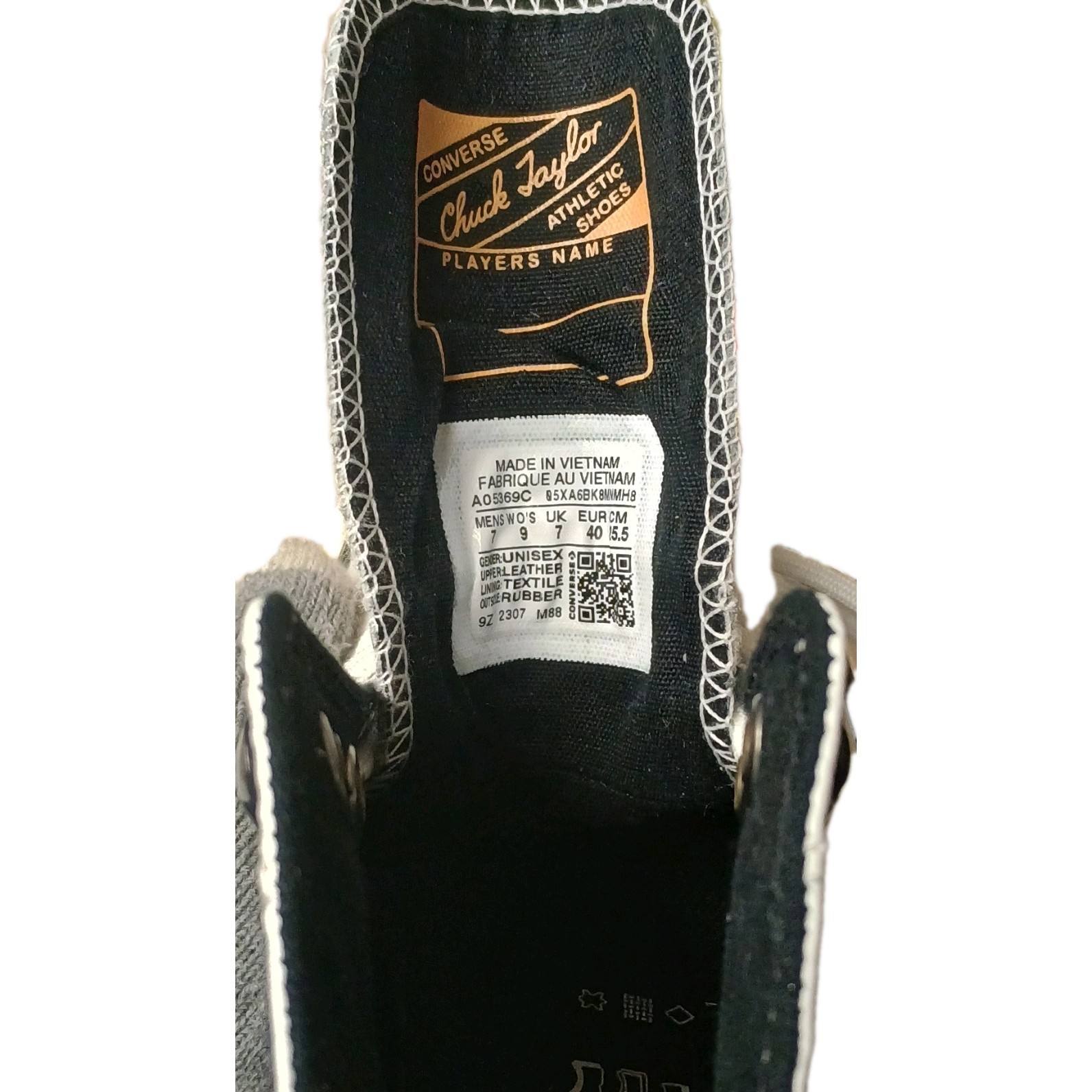 Converse Chuck 70 Hi Moonbathe Egret White Leather High Top Sneaker A05369C thumbnail 6